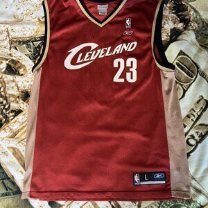 LeBron James Cleveland Cavaliers Reebok NBA Jersey Size L Vintage Y2K